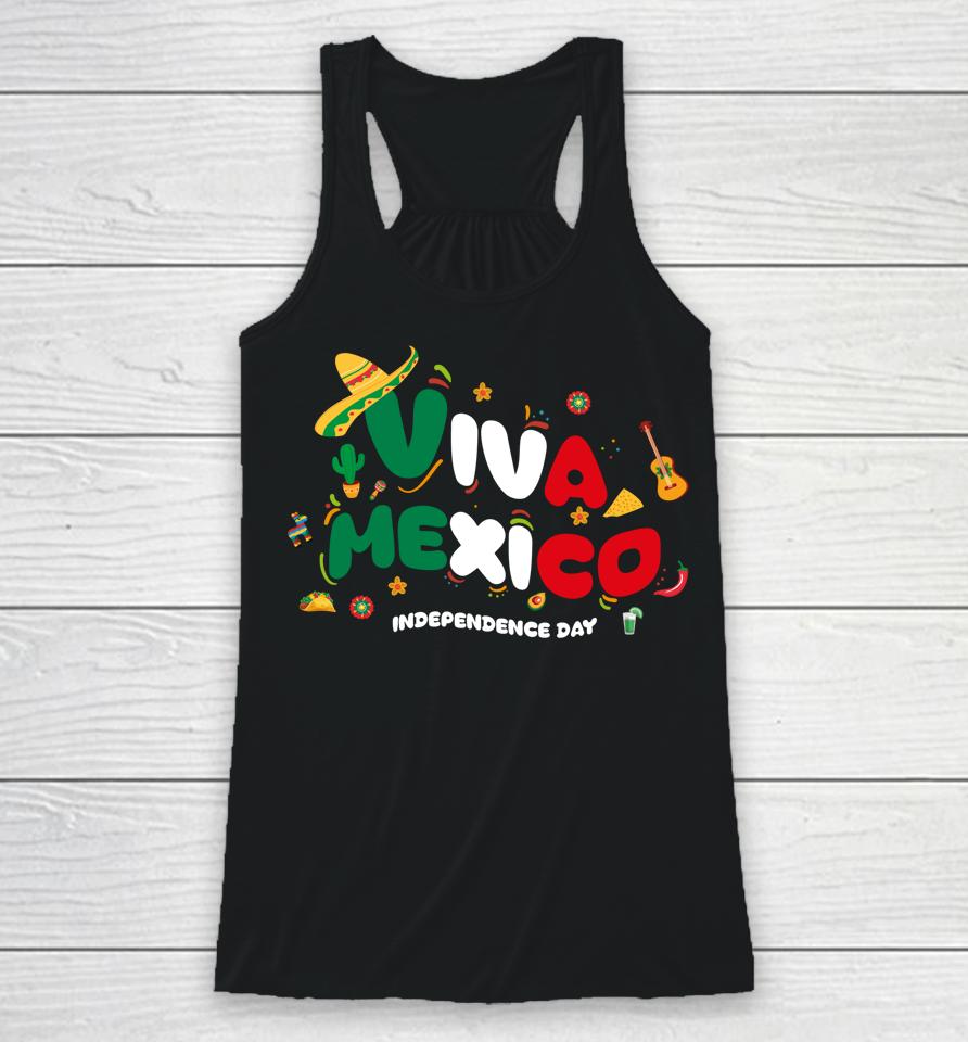 Viva Mexico Mexican Independence Day - I Love Mexico Racerback Tank