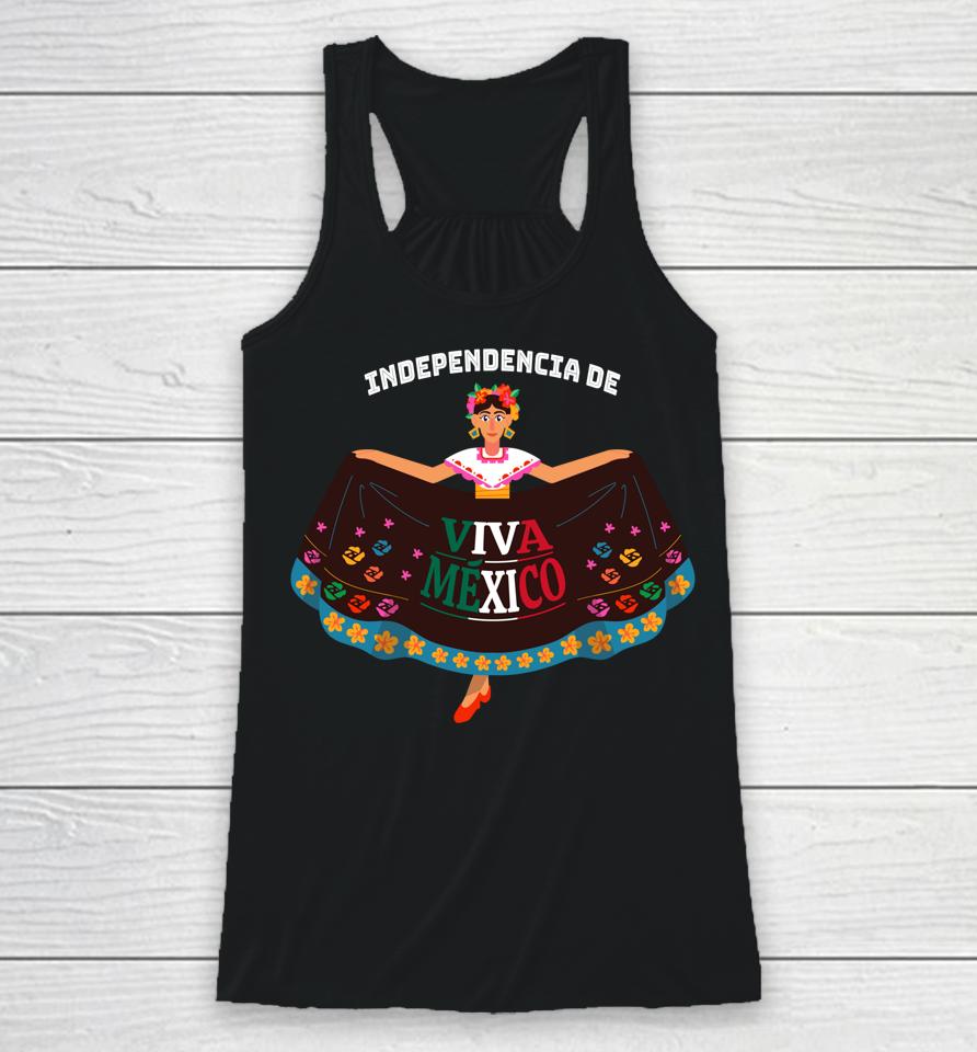 Viva Mexico Mexican Independence Mexican Flag 16Th September Racerback Tank