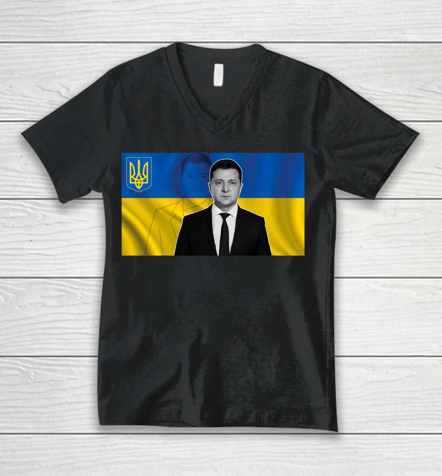 Volodymyr Zelensky Not All Heroes Wear Capes Support Ukraine Unisex V-Neck T-Shirt
