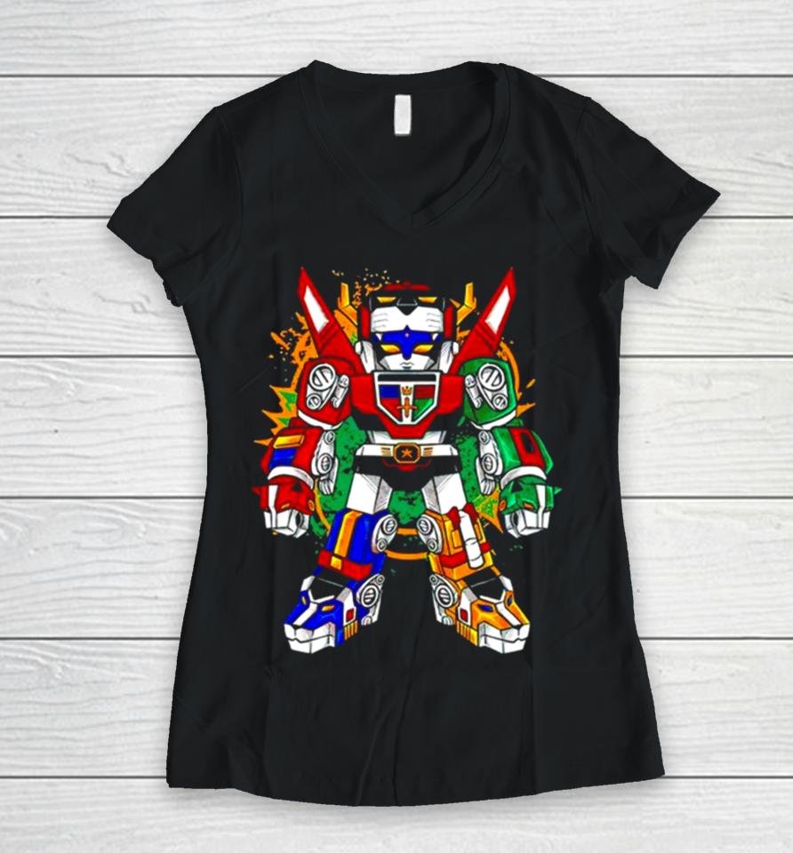 Voltron Chibi Defender Of The Universe Women V-Neck T-Shirt