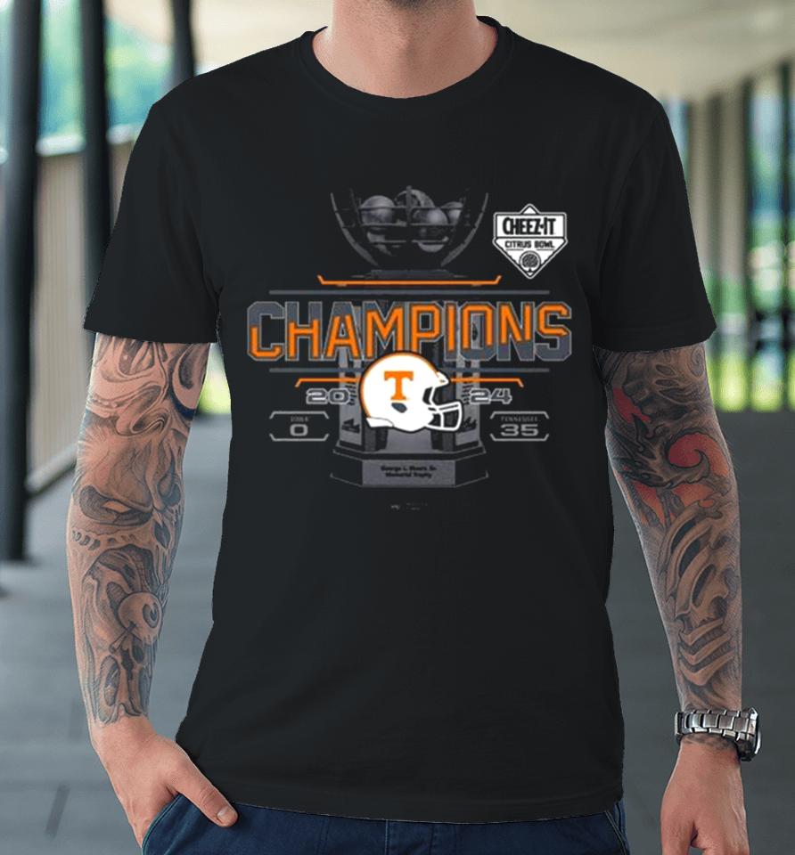 Volunteers Football 2024 Cheez It Citrus Bowl Champions Iowa 0 Tennessee 35 Premium T-Shirt