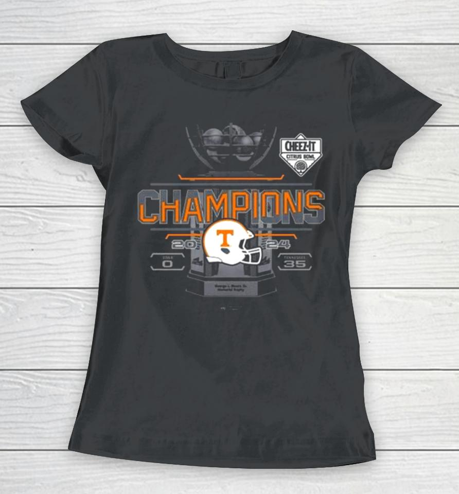 Volunteers Football 2024 Cheez It Citrus Bowl Champions Iowa 0 Tennessee 35 Women T-Shirt