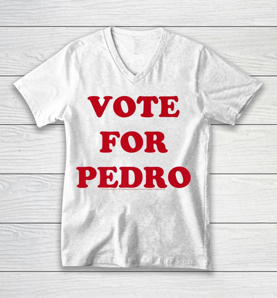 Vote For Pedro Unisex V-Neck T-Shirt