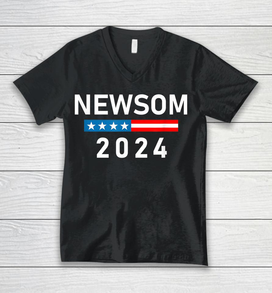 Vote Gavin Newsom President Elect Gavin Newsom Unisex V-Neck T-Shirt