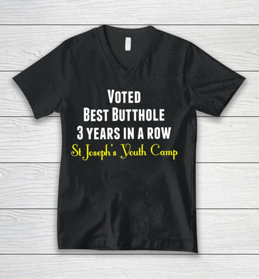 Voted Best Butthole 3 Years In A Row Unisex V-Neck T-Shirt