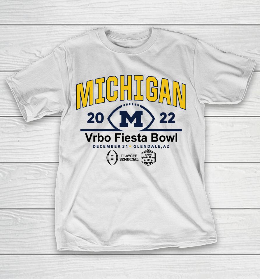 Vrbo Fiesta Bowl 2022 Cfp Semifinal Michigan Team Logo T-Shirt