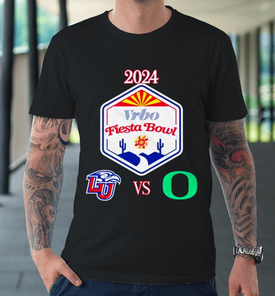 Vrbo Fiesta Bowl 2024 Liberty Vs Oregon State Farm Stadium Glendale Az Cfb Bowl Game Premium T-Shirt