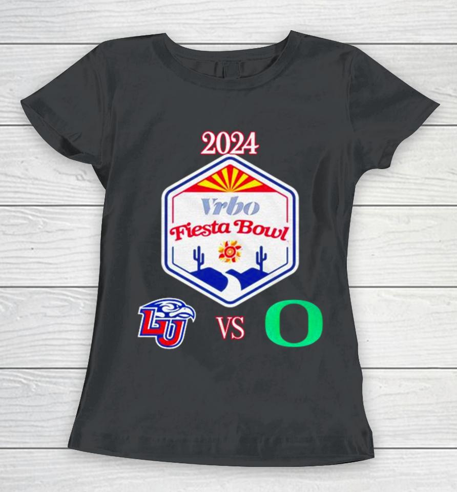Vrbo Fiesta Bowl 2024 Liberty Vs Oregon State Farm Stadium Glendale Az Cfb Bowl Game Women T-Shirt