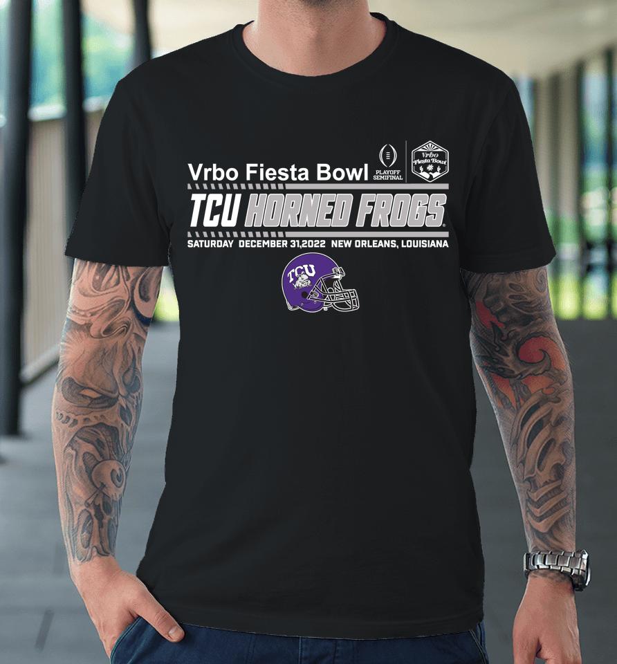 Vrbo Fiesta Bowl Tcu Horned Frogs Team Helmet Fiesta Bowl Merch Shop Premium T-Shirt