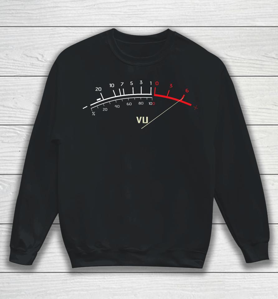 Vu Meter Hi-Fi Vintage Stereo Music Lover Gifts Retro Sweatshirt
