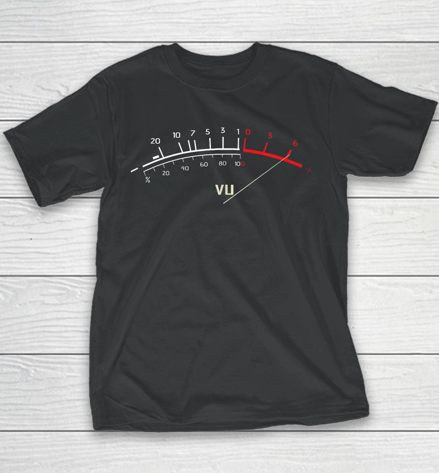 Vu Meter Hi-Fi Vintage Stereo Music Lover Gifts Retro Youth T-Shirt