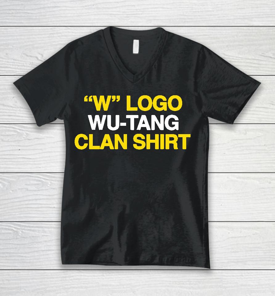 W Logo Wu Tang Clan Unisex V-Neck T-Shirt
