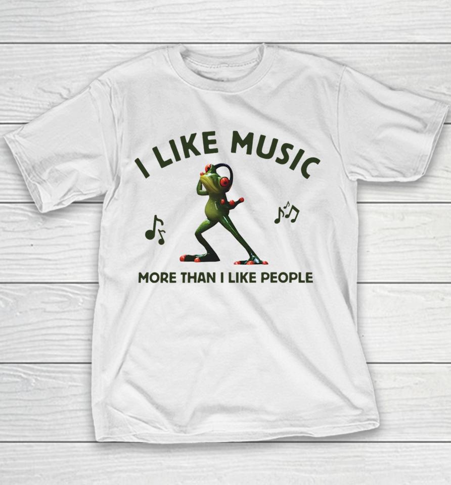 Wackyprint I Like Music More Than I Like People Youth T-Shirt