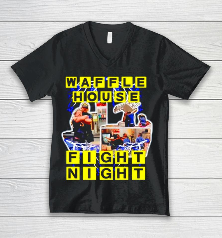 Waffle House Fight Night Unisex V-Neck T-Shirt