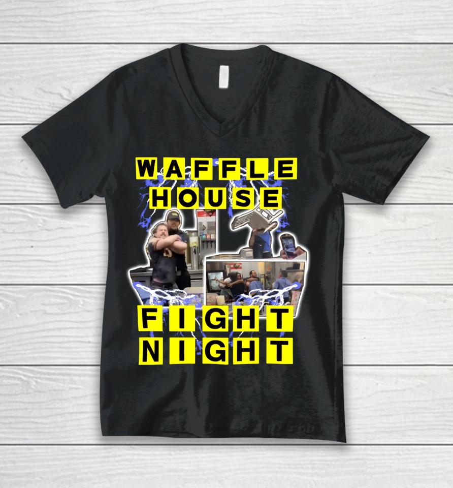 Waffle House Fight Night Unisex V-Neck T-Shirt