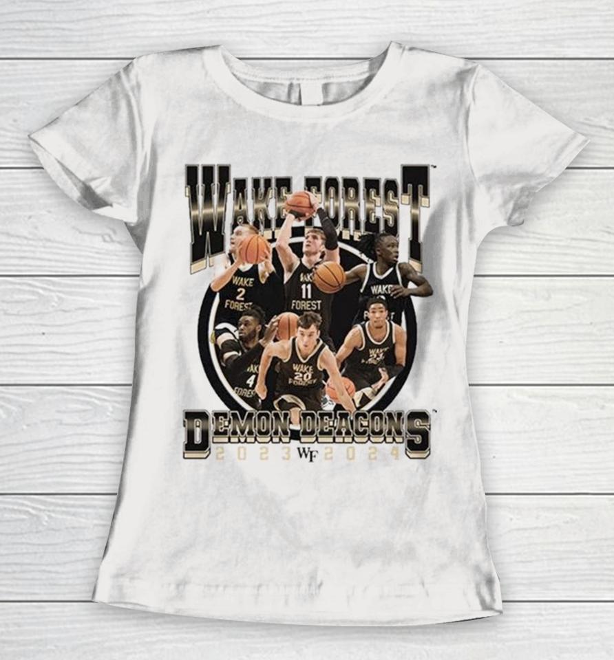 Wake Forest Demon Deacons 2024 Ncaa Men’s Basketball 2023 – 2024 Post Season Women T-Shirt