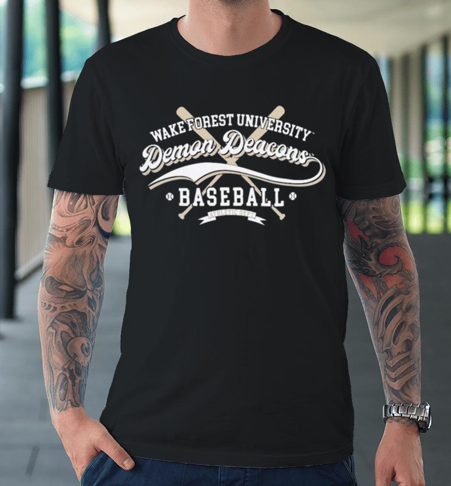 Wake Forest University Demon Deacons Baseball Logo Premium T-Shirt