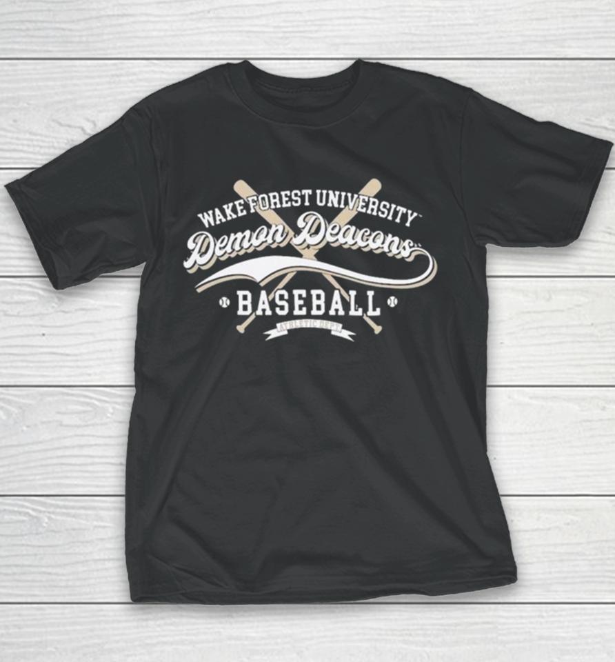 Wake Forest University Demon Deacons Baseball Logo Youth T-Shirt