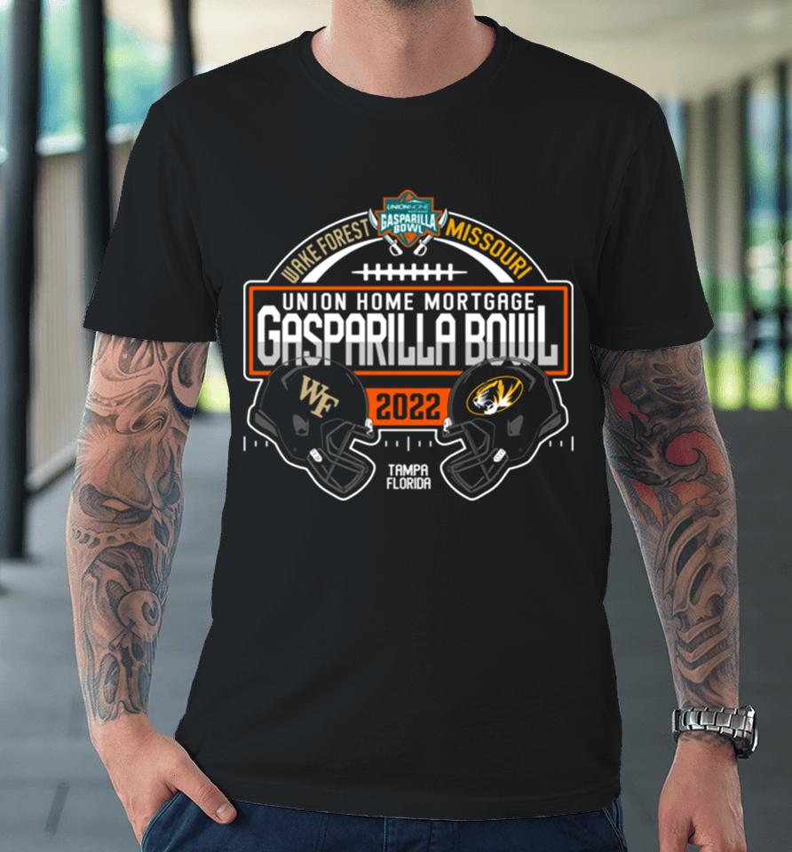 Wake Forest Vs Missouri Tigers Football 2022 Gasparilla Bowl Matchup Premium T-Shirt
