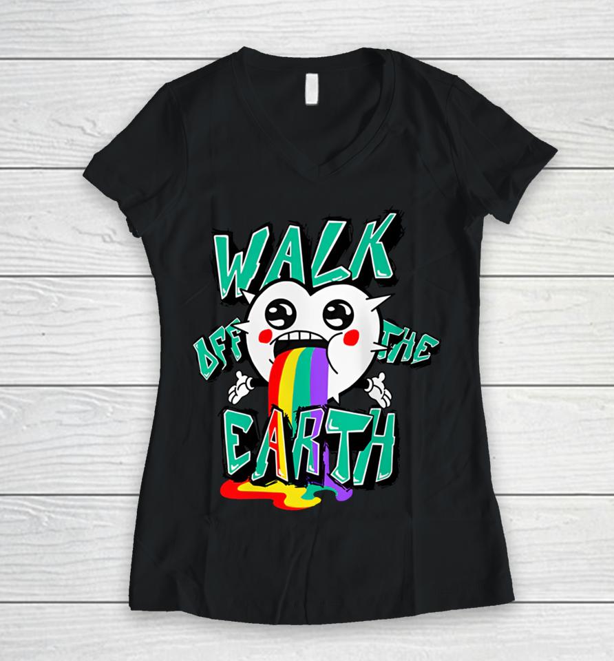 Walk Off The Earth Barf Heart Women V-Neck T-Shirt