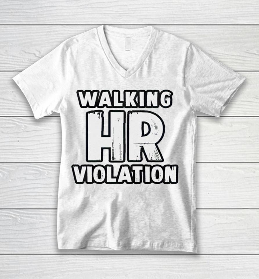 Walking Hr Violation 2023 Unisex V-Neck T-Shirt