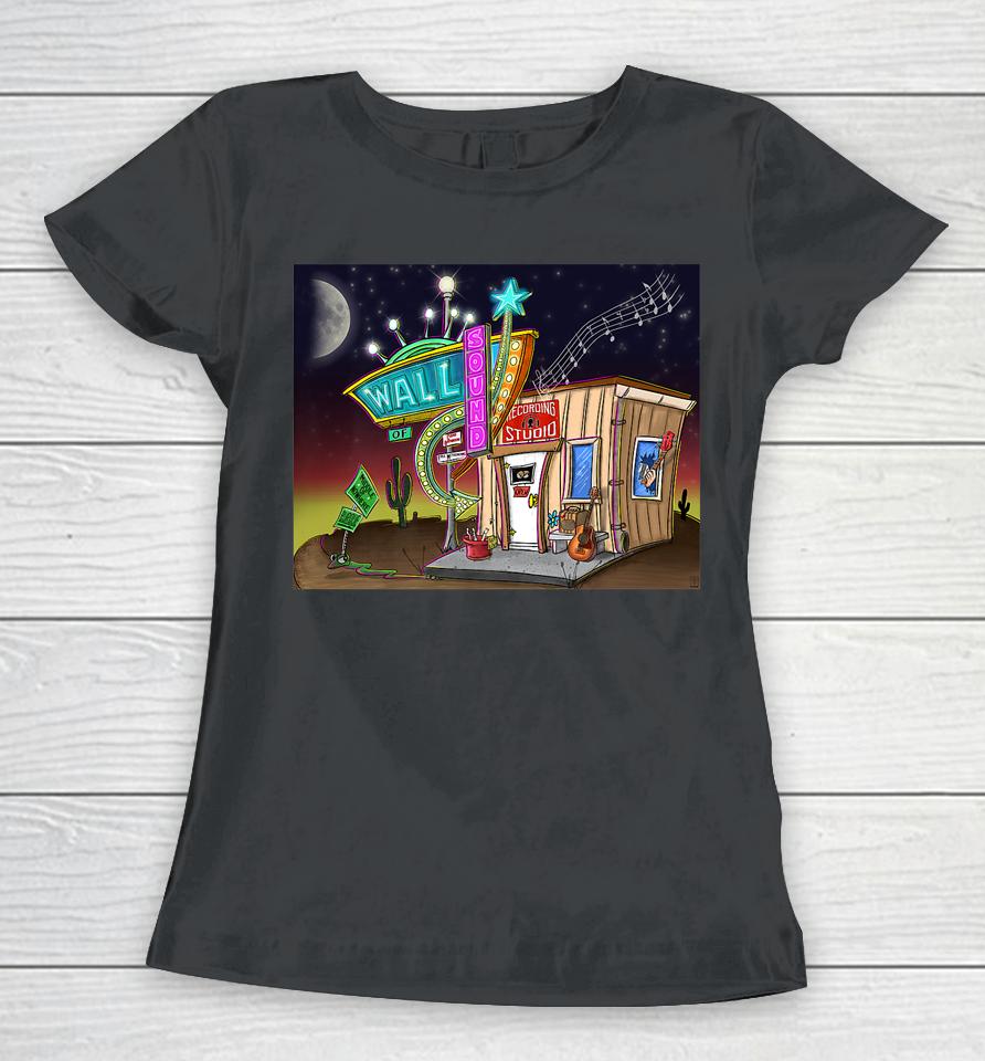 Wall Of Sound Cartoon Building Women T-Shirt