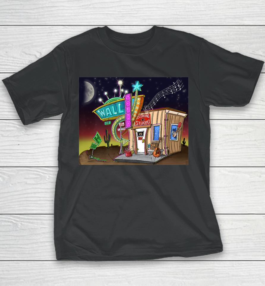 Wall Of Sound Cartoon Building Youth T-Shirt
