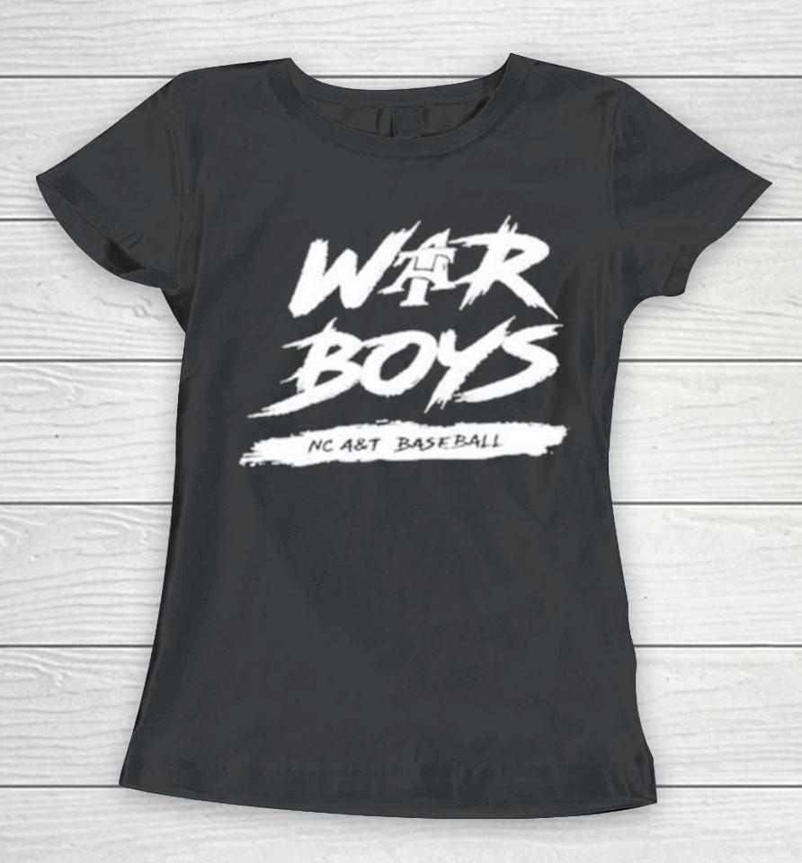 War Boys Nc A&Amp;T Baseball Women T-Shirt