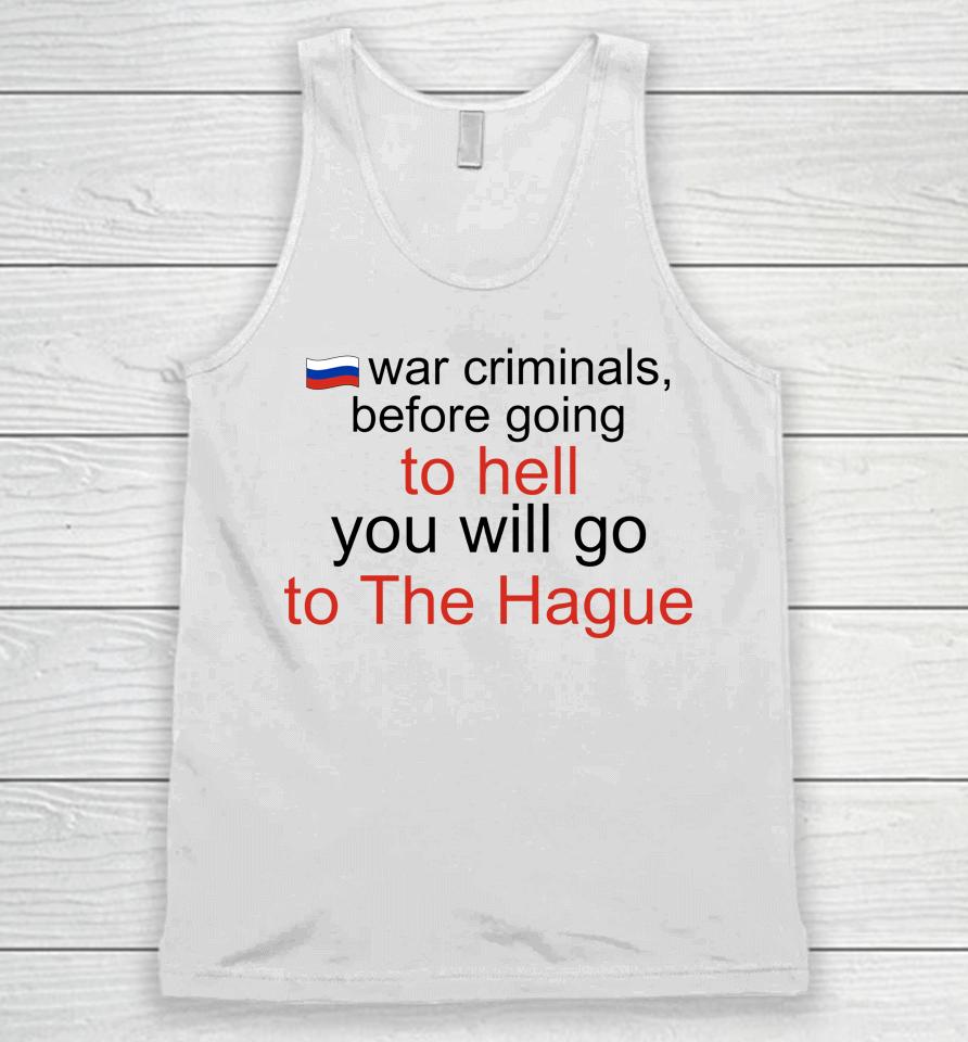 War Criminals Before Going To Hell Unisex Tank Top