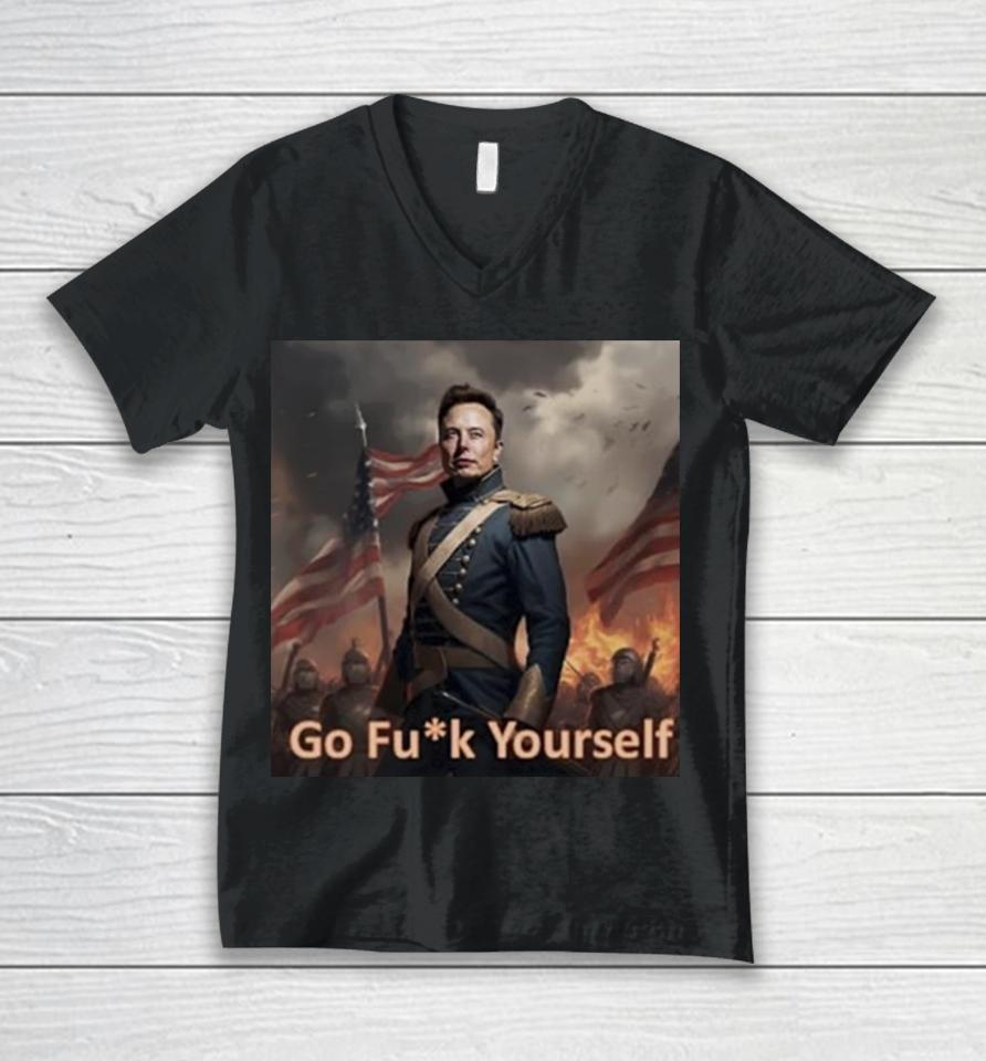 Warrior Elon Musk Go Fuck Yourself Unisex V-Neck T-Shirt