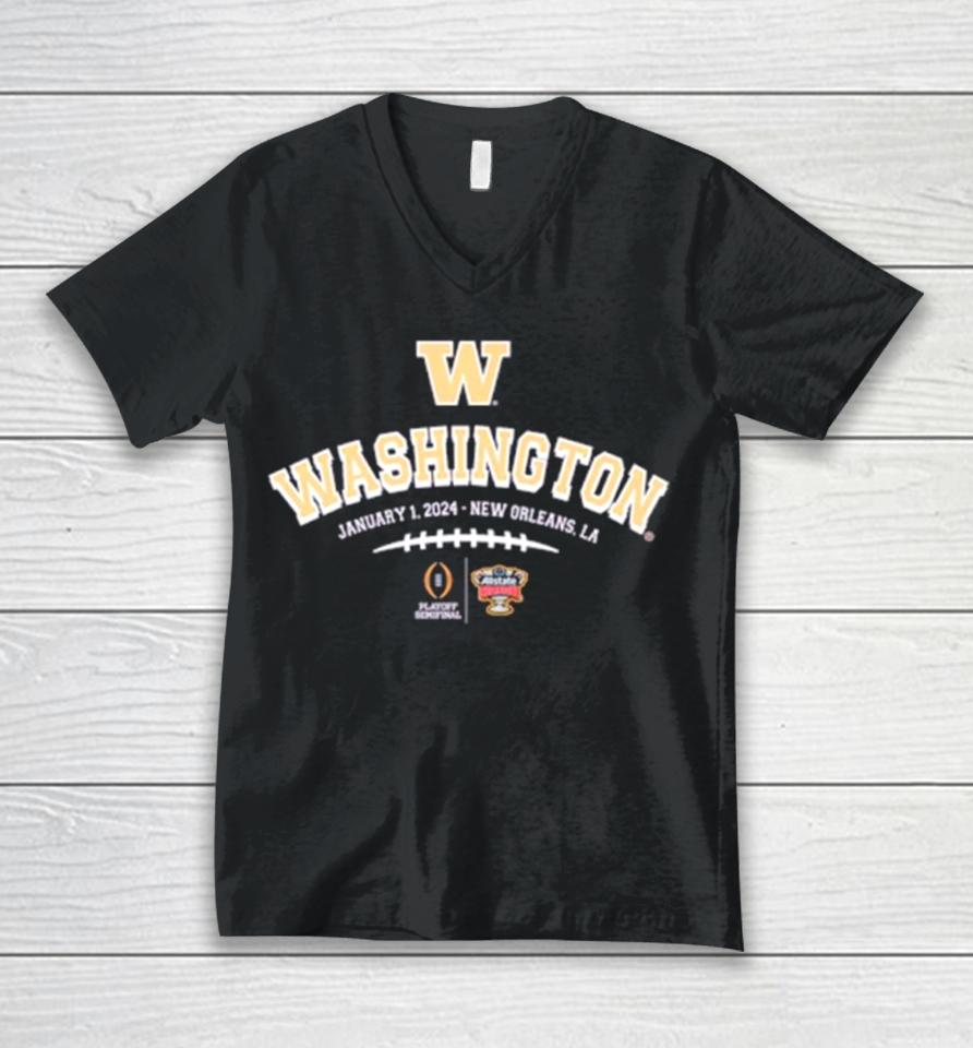 Washington 2024 Playoff Semifinal At The Allstate Sugar Bowl Unisex V-Neck T-Shirt