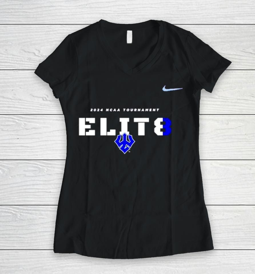 Washington And Lee Generals 2024 Ncaa Tournament Elite 8 Women V-Neck T-Shirt