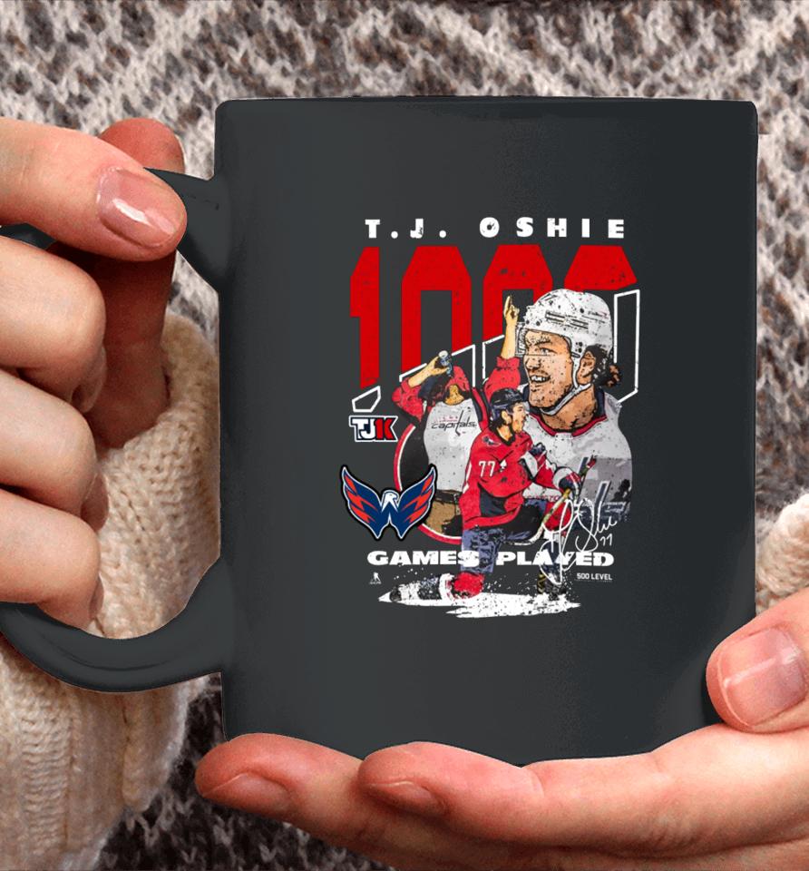 Washington Capitals Tj Oshie 1000 Games Played Coffee Mug