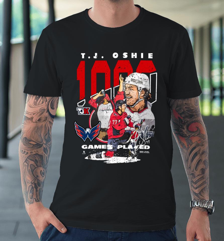 Washington Capitals Tj Oshie 1000 Games Played Premium T-Shirt