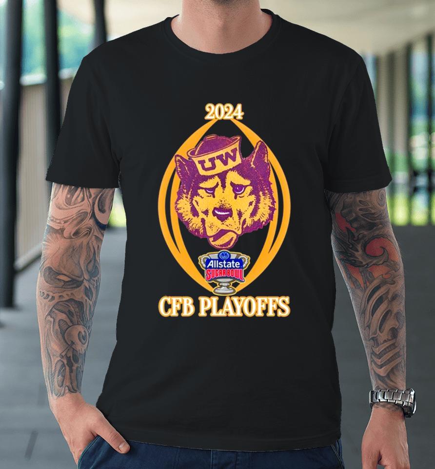 Washington Huskies 2024 Allstate Sugar Bowl Cfb Playoffs Premium T-Shirt