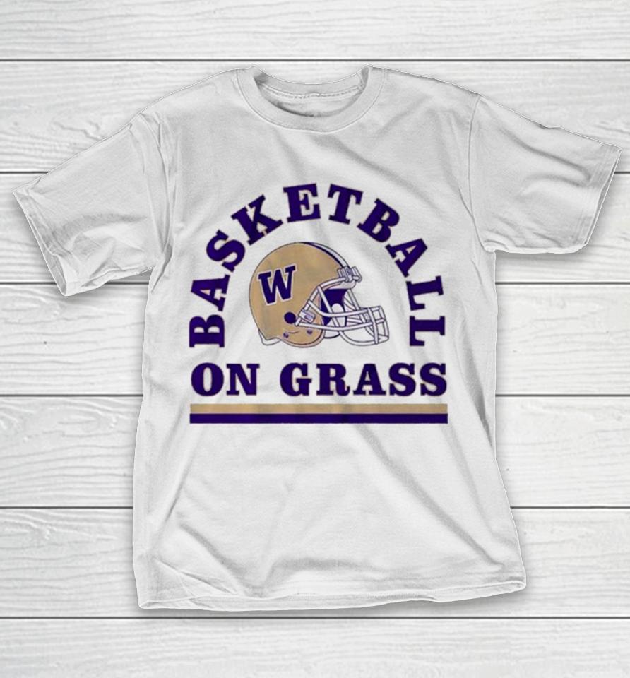Washington Huskies Football Basketball On Grass 2024 T-Shirt