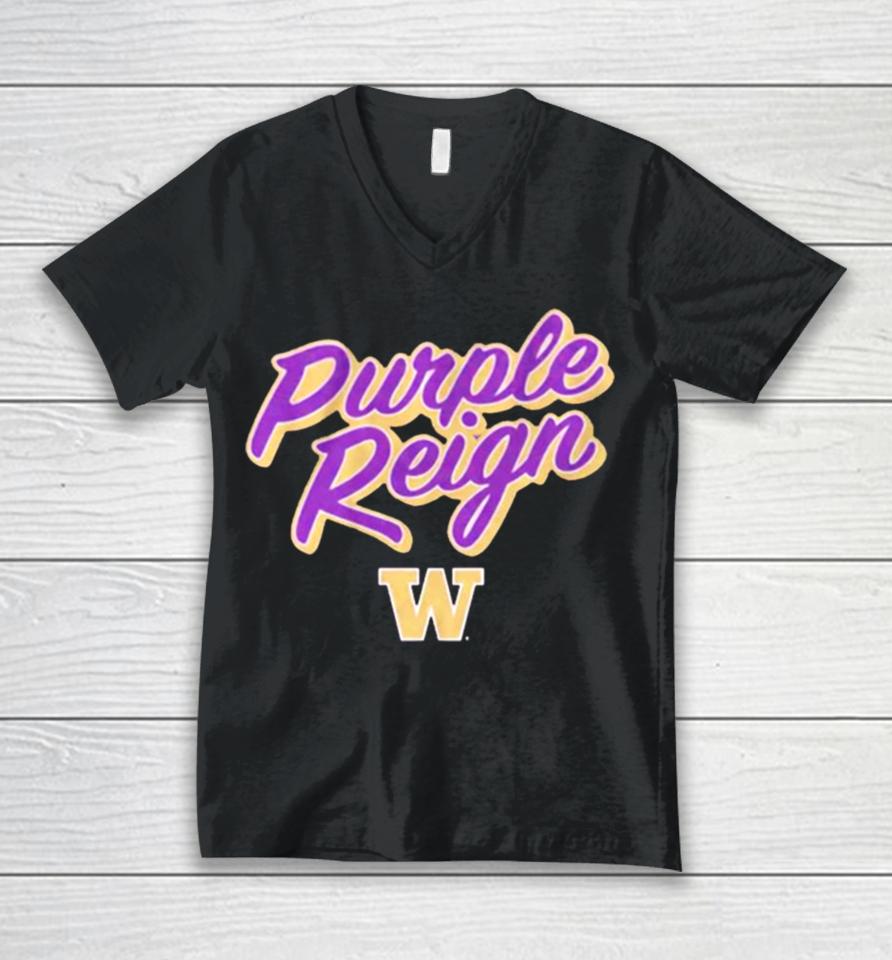 Washington Huskies Football Purple Reign Unisex V-Neck T-Shirt