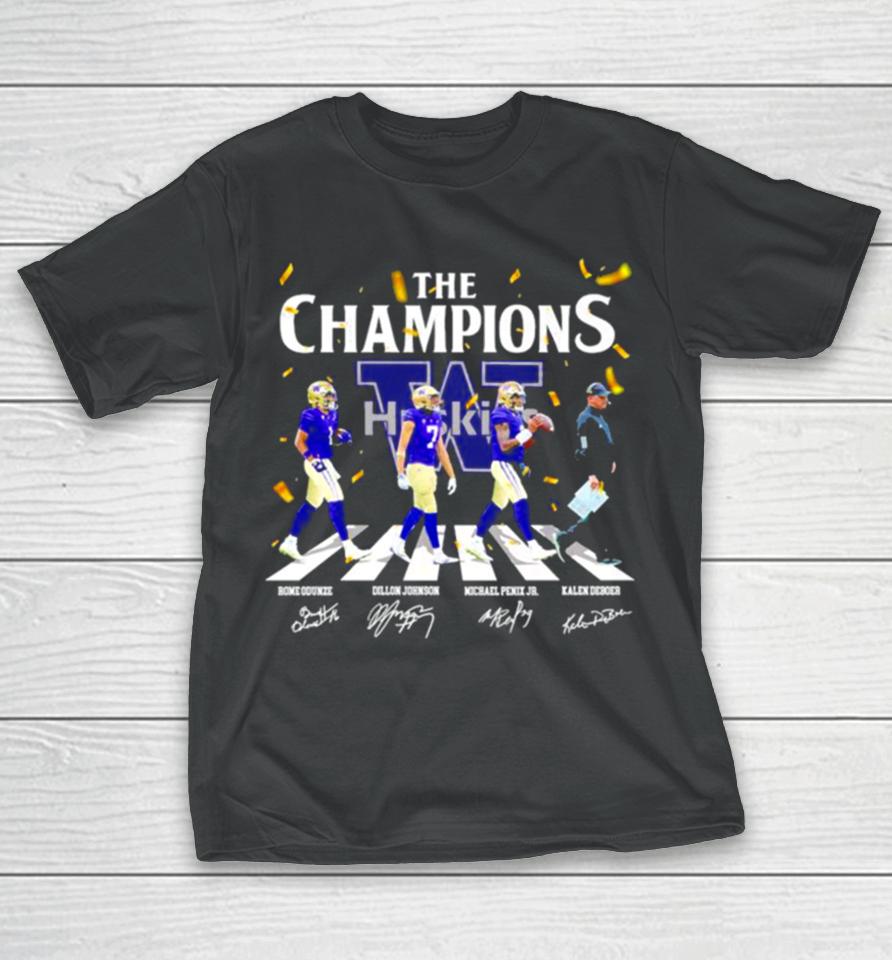 Washington Huskies Football The Champions 2024 Season T-Shirt