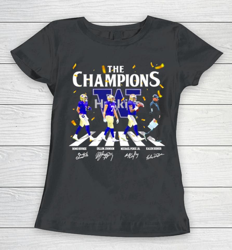 Washington Huskies Football The Champions 2024 Season Women T-Shirt