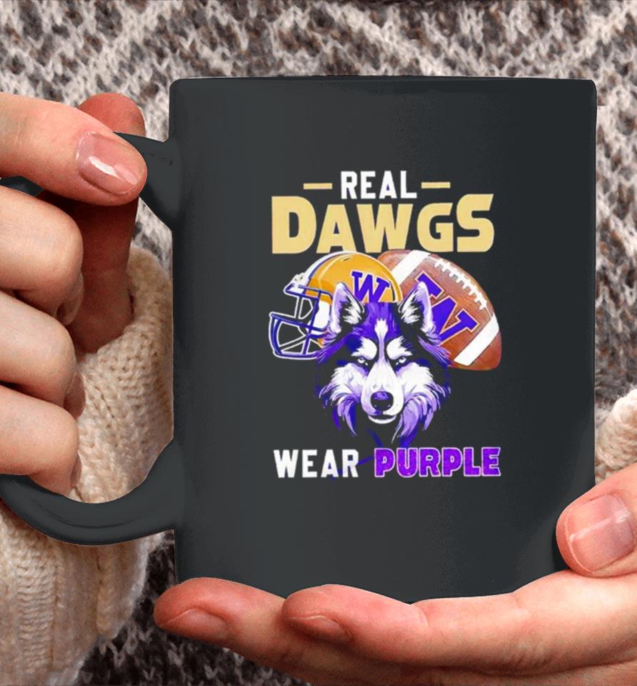 Washington Huskies Real Dawgs Wear Purple Football Coffee Mug