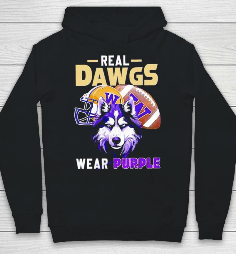 Washington Huskies Real Dawgs Wear Purple Football Hoodie