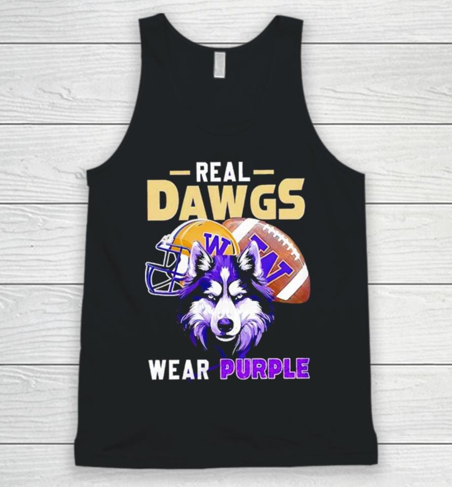 Washington Huskies Real Dawgs Wear Purple Football Unisex Tank Top