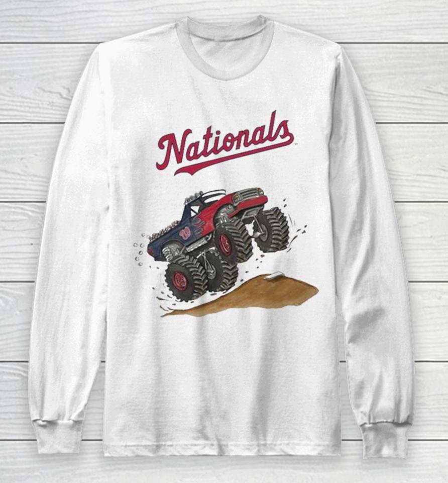 Washington Nationals Monster Truck Mlb Long Sleeve T-Shirt