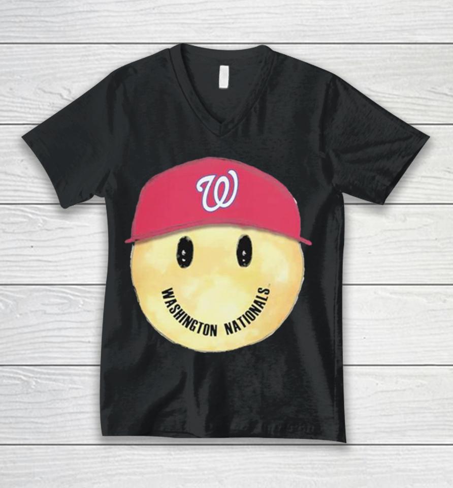 Washington Nationals Smiley Tee Unisex V-Neck T-Shirt