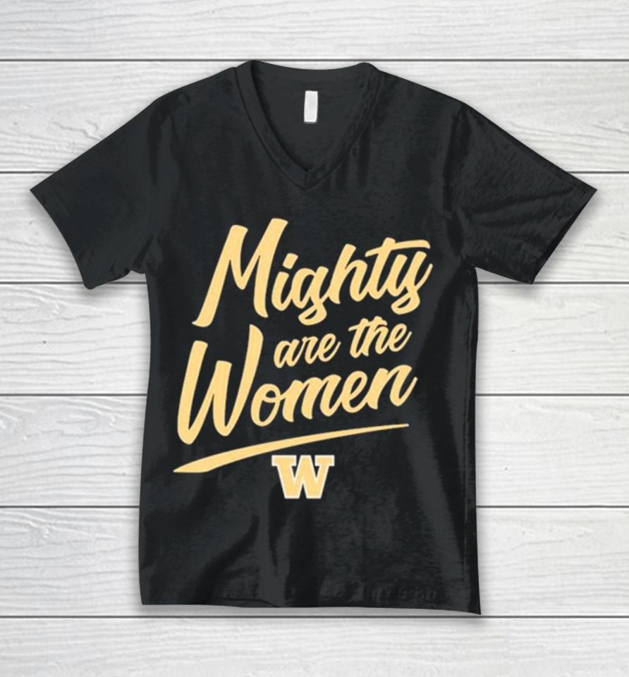 Washington Softball Mighty Are The Women Unisex V-Neck T-Shirt