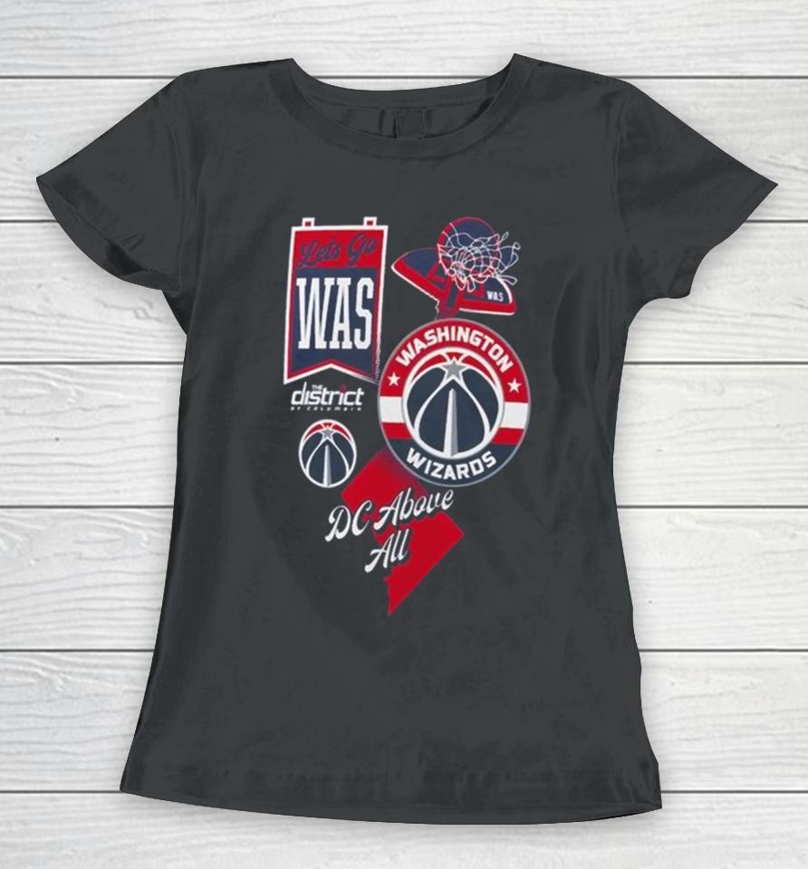 Washington Wizards Split Zone Dc Above All Women T-Shirt