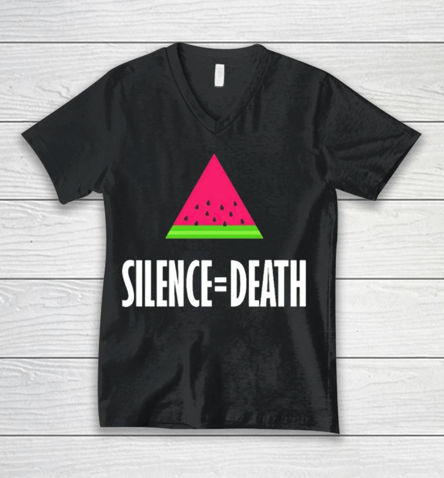 Watermelon Silence Equal Death Unisex V-Neck T-Shirt