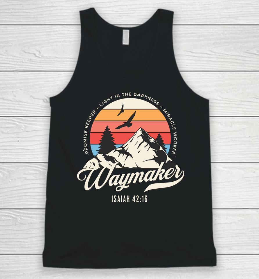 Waymaker Promise Keeper Miracle Worker Christian Bible Verse Unisex Tank Top