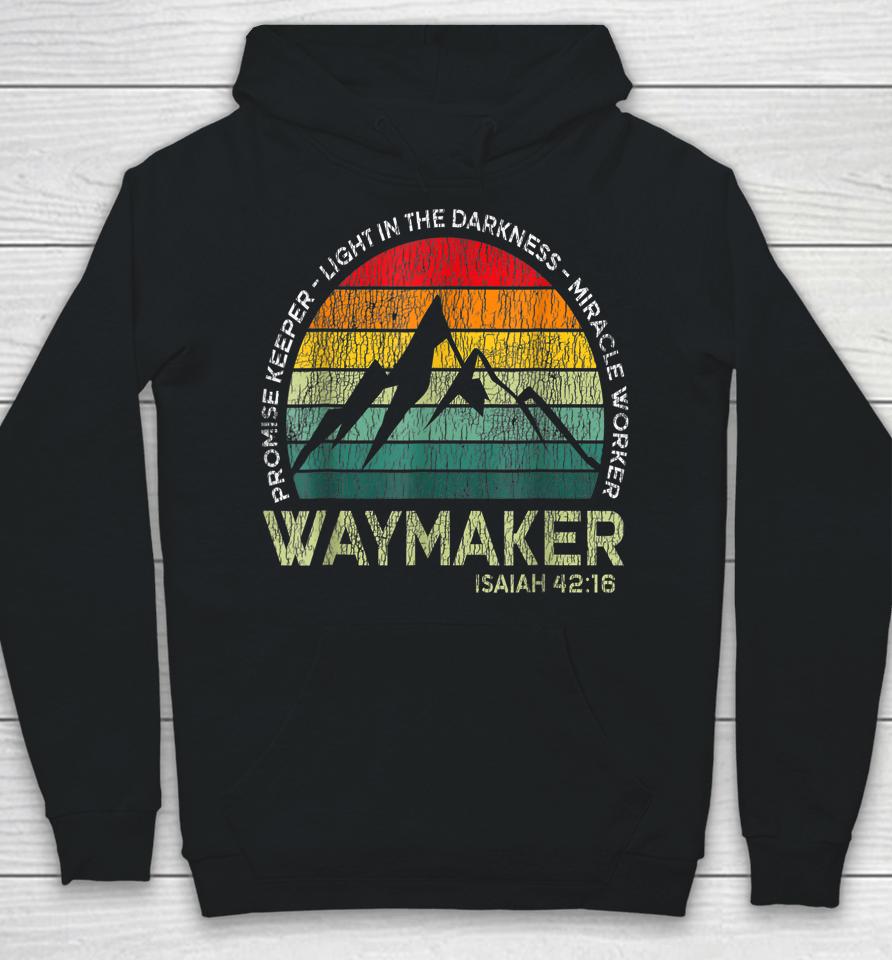 Waymaker Promise Keeper Miracle Worker Christian Vintage Hoodie