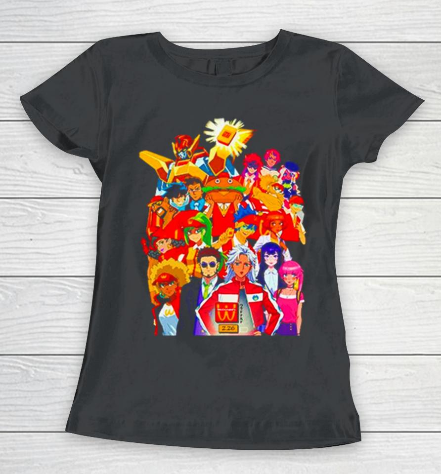 Wcdonald’s Anime Character Women T-Shirt